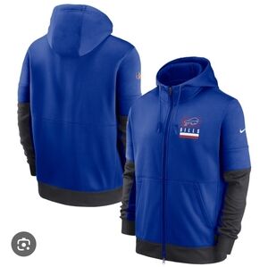 Men's Buffalo Bills Nike Royal Blue Performance Full-Zip Hoodie Sz Medium